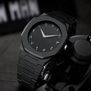 Black aura carbon fiber/metalic watch premium Quality