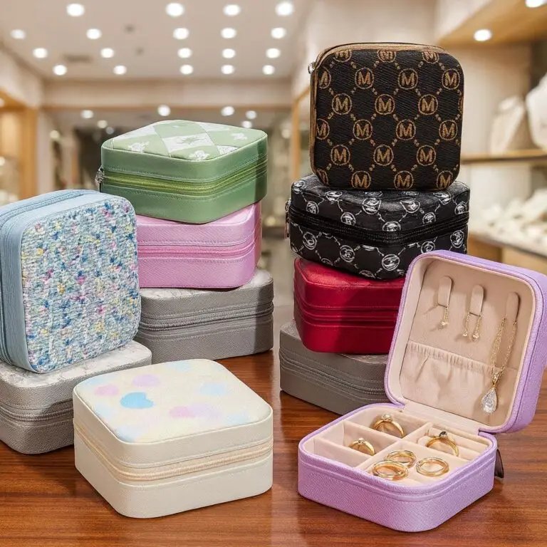 Luxury Travel Jewelry Organizer Box – Portable PU Leather Storage Case for Rings, Earrings, Necklaces & Bracelets