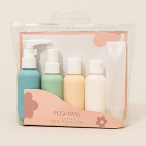 5Pcs Travel Size Refillable Spray Bottle Set for Toiletries – TSA Approved Portable Cosmetic Containers for Shampoo, Lotion, Perfume & Skincare