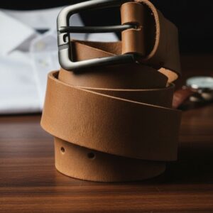Premium Pure Leather Belt for Men - Brown Classic Style and Durability