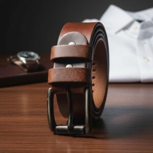 Premium Pure Leather Belt for Men - Brown Classic Style and Durability